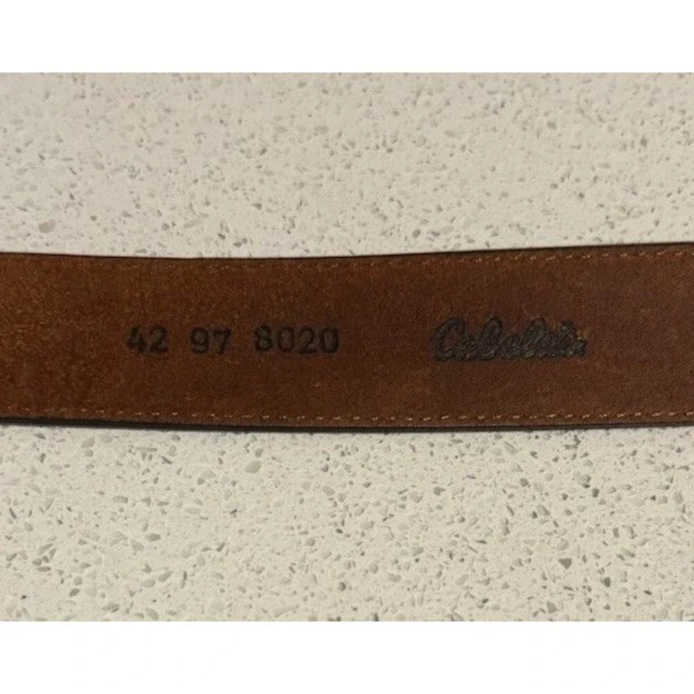 Brown Cow Leather Belt Cabela’s Brand Unisex Size42 Excellent Condition